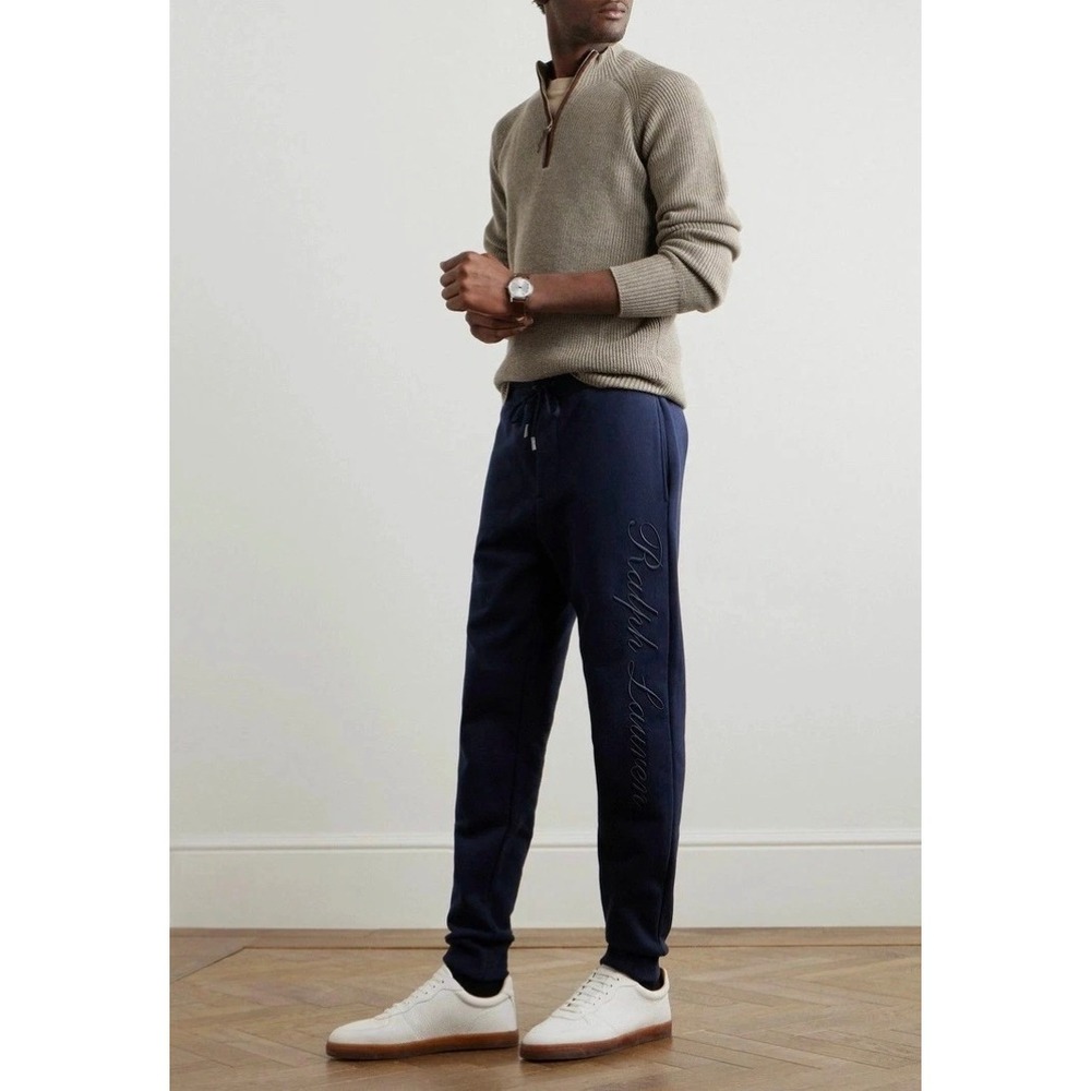 Ralph Lauren Mens‎ XXL Purple Lable Jogger Pants Navy Blue Pima Cotton NWT